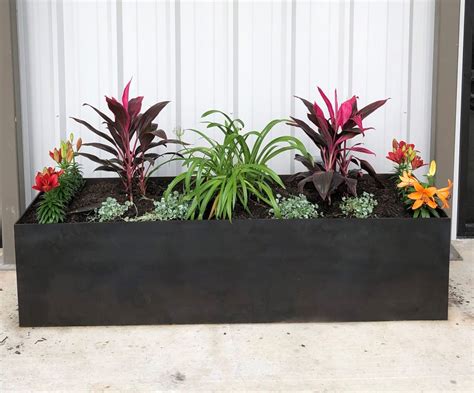 metal planter boxes|decorative metal planter boxes.